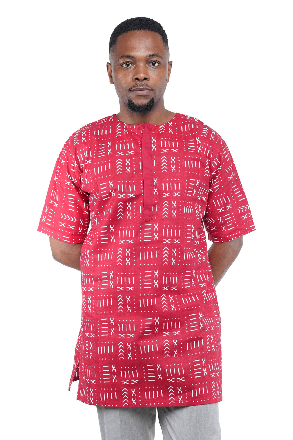 African Men's Short Sleeves Shirt