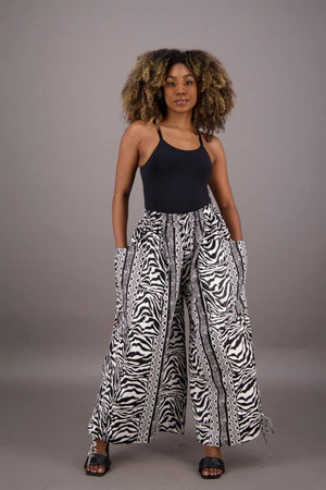 Wide Leg African Print Pants