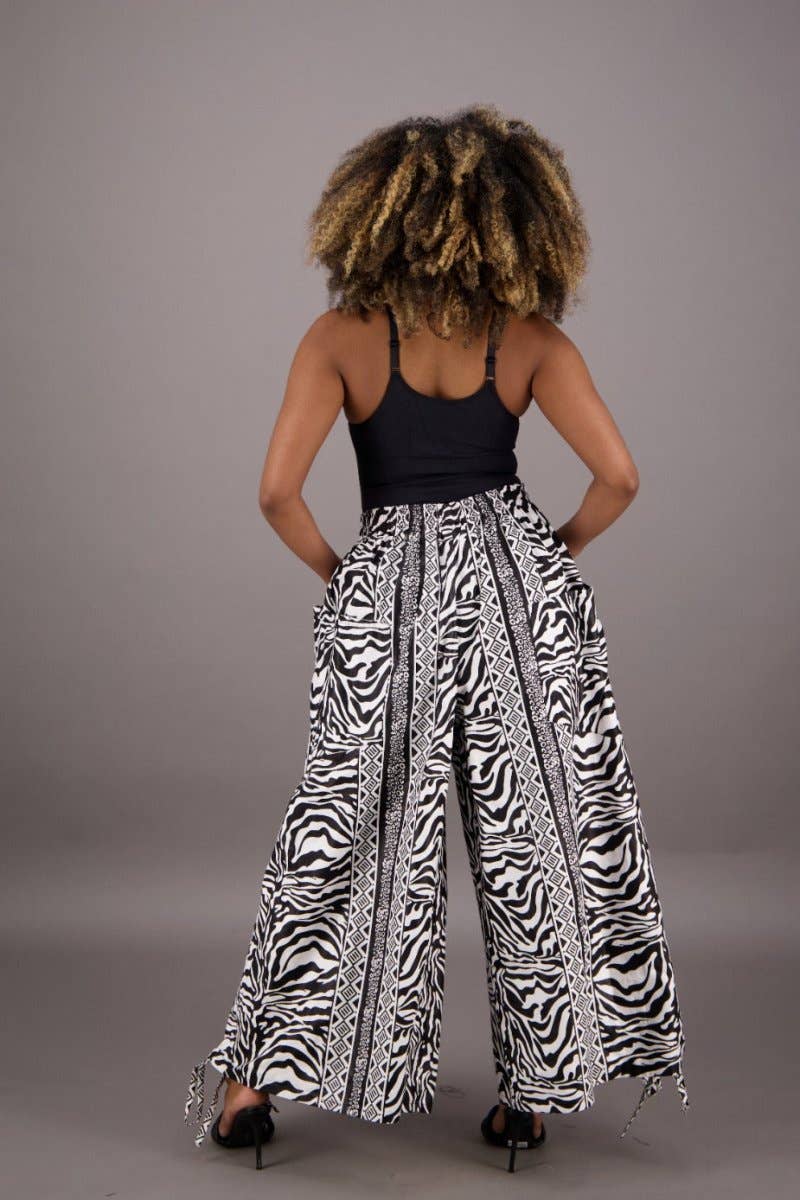 Wide Leg African Print Pants