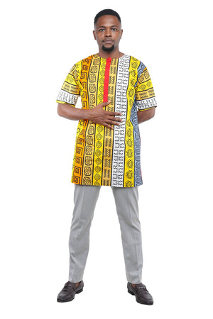 African Men's Short Sleeves Shirt