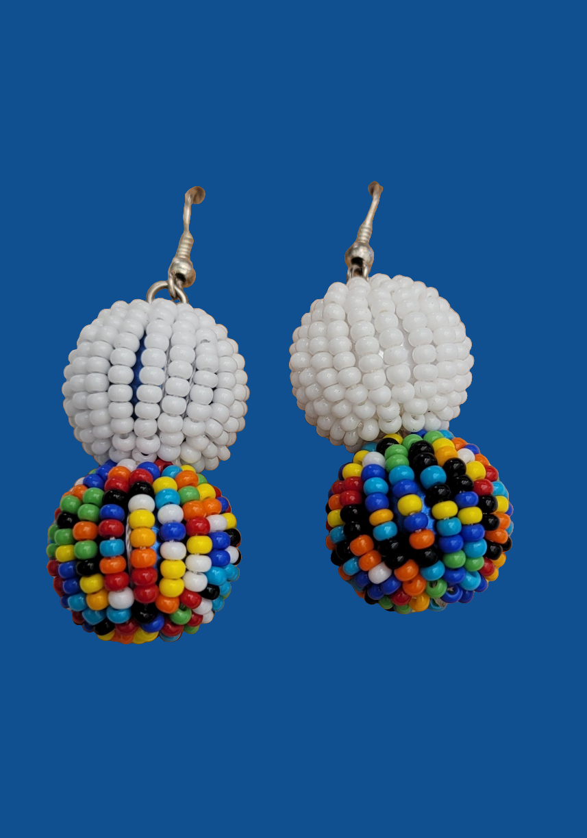 Halima Multicolored Handmade Seed Beads  earrings 2