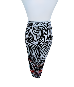 African  Beach sarong Kanga Leso Scarf Cotton Material Zebra multi