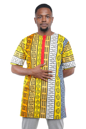 African Men's Short Sleeves Shirt