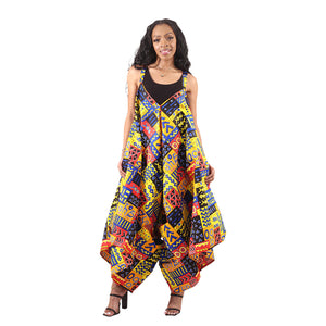 African Dashiki 100%cotton print multicolored jumper/jumpsuit